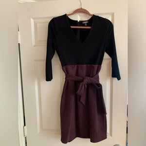 Mini sweater/tweed dress